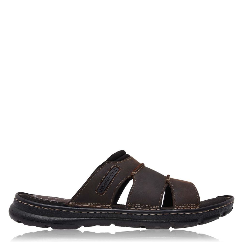 Rockport Canada Darwyn Sliders - Mens Sandals Brown (IUX019265)